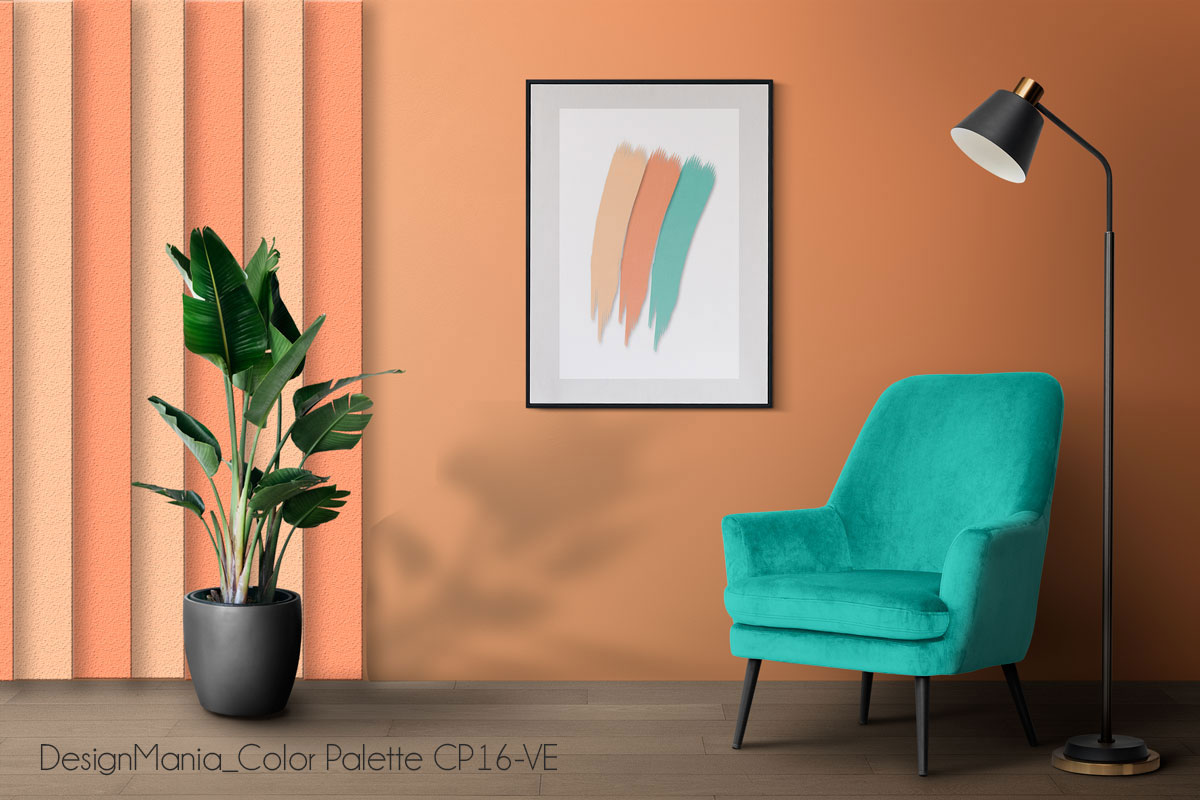 Picture frame mockup psd hanging in modern living room home deco