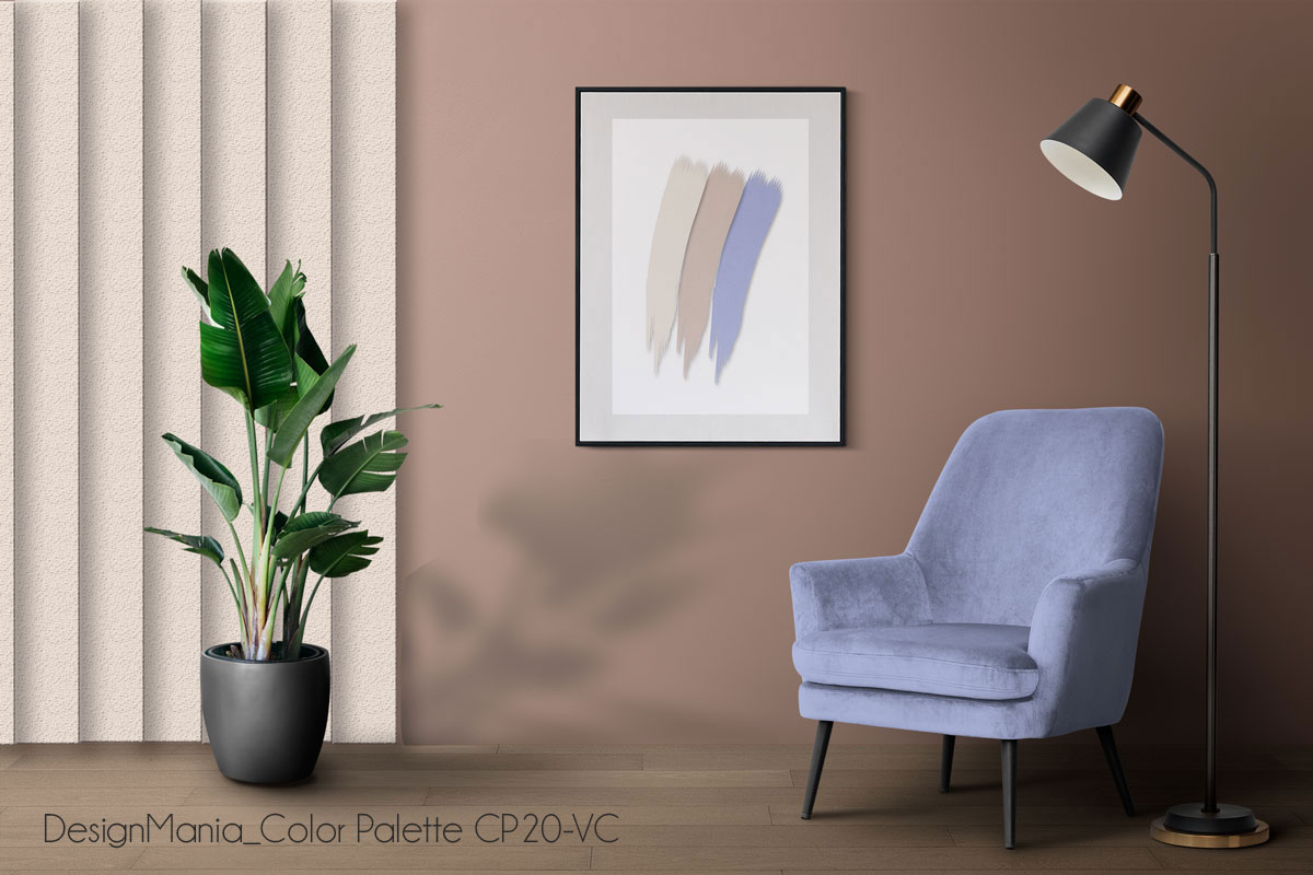 Picture frame mockup psd hanging in modern living room home deco