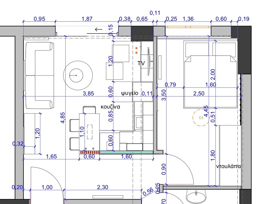 Apartment in Karditsa – Layout – After renovation