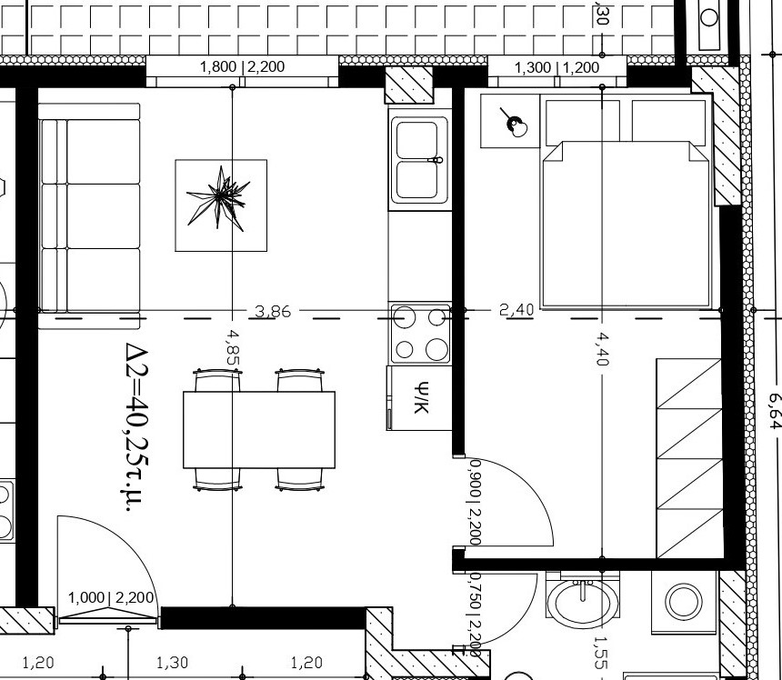 Apartment in Karditsa – Layout – Before renovation
